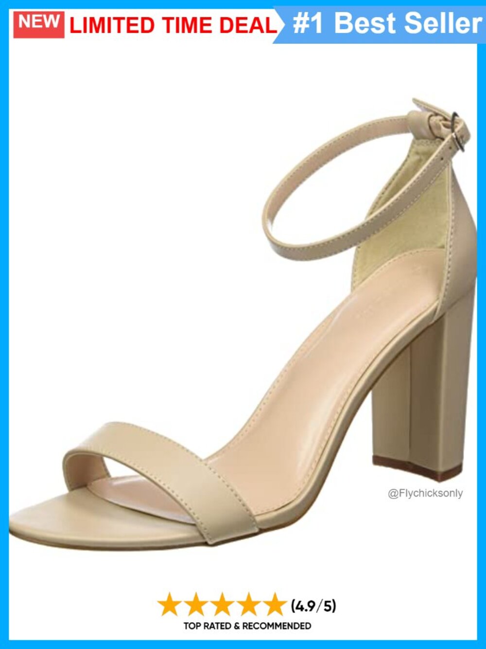 The Drop Rebecca Strappy Faux Leather Block Heel Sandals Adjustable Ankle Strap